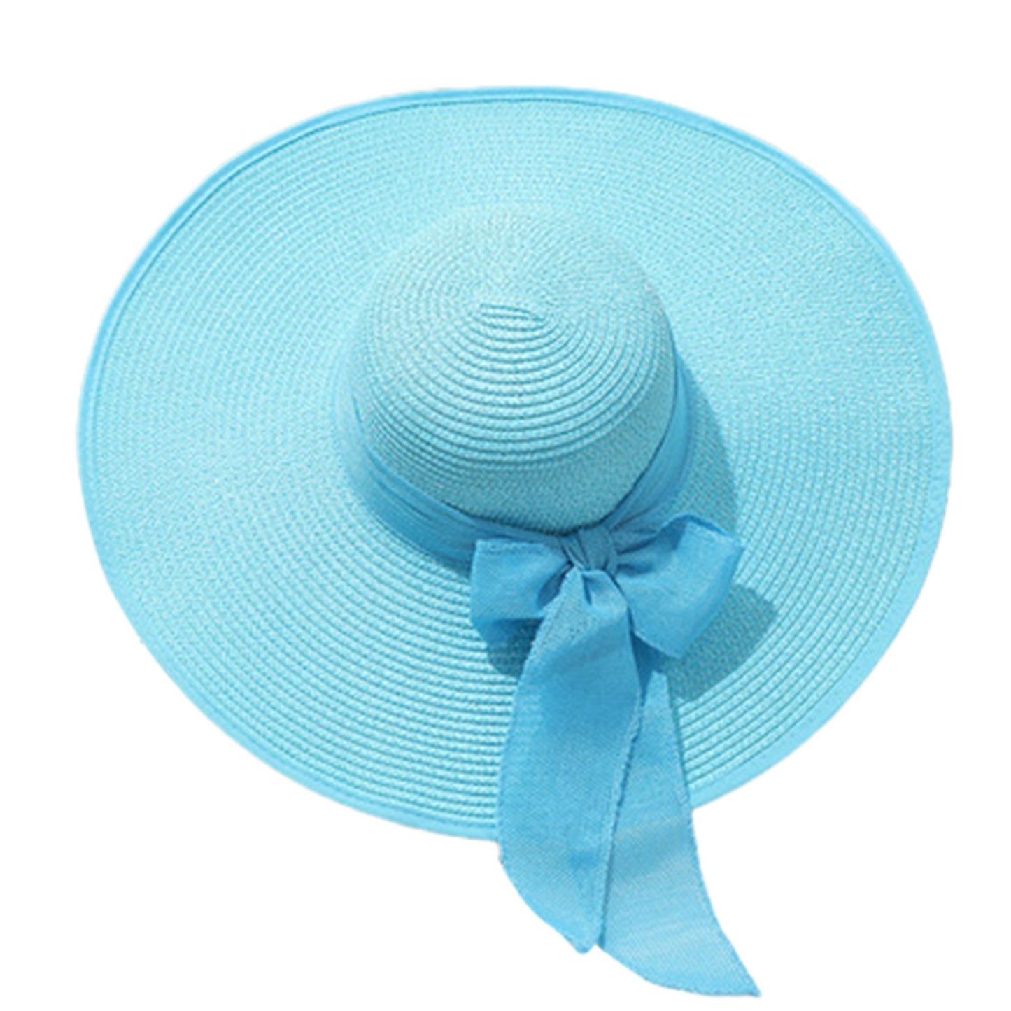 "Vacation Mood: On" Big Brim Sun Hat with Bow