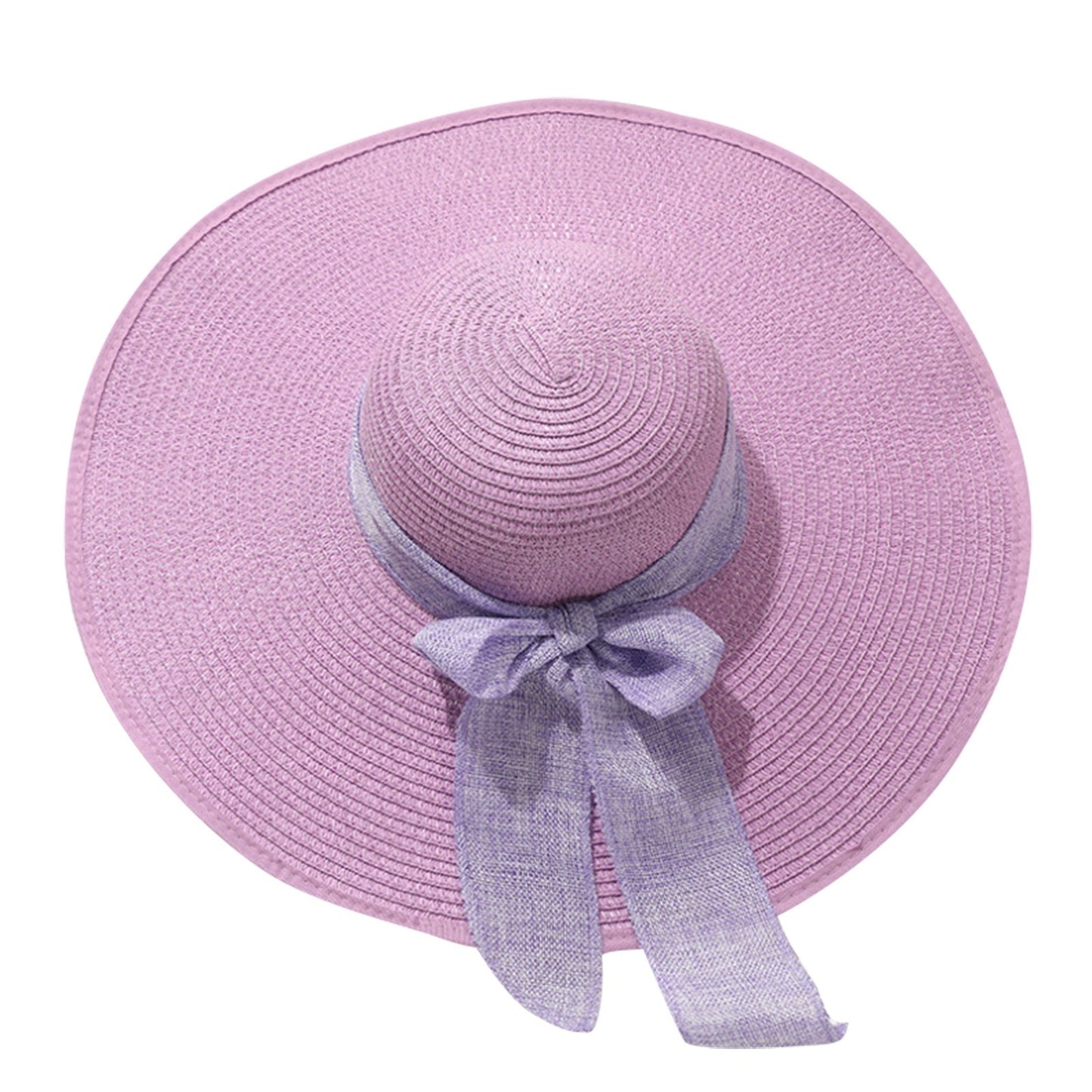 "Vacation Mood: On" Big Brim Sun Hat with Bow