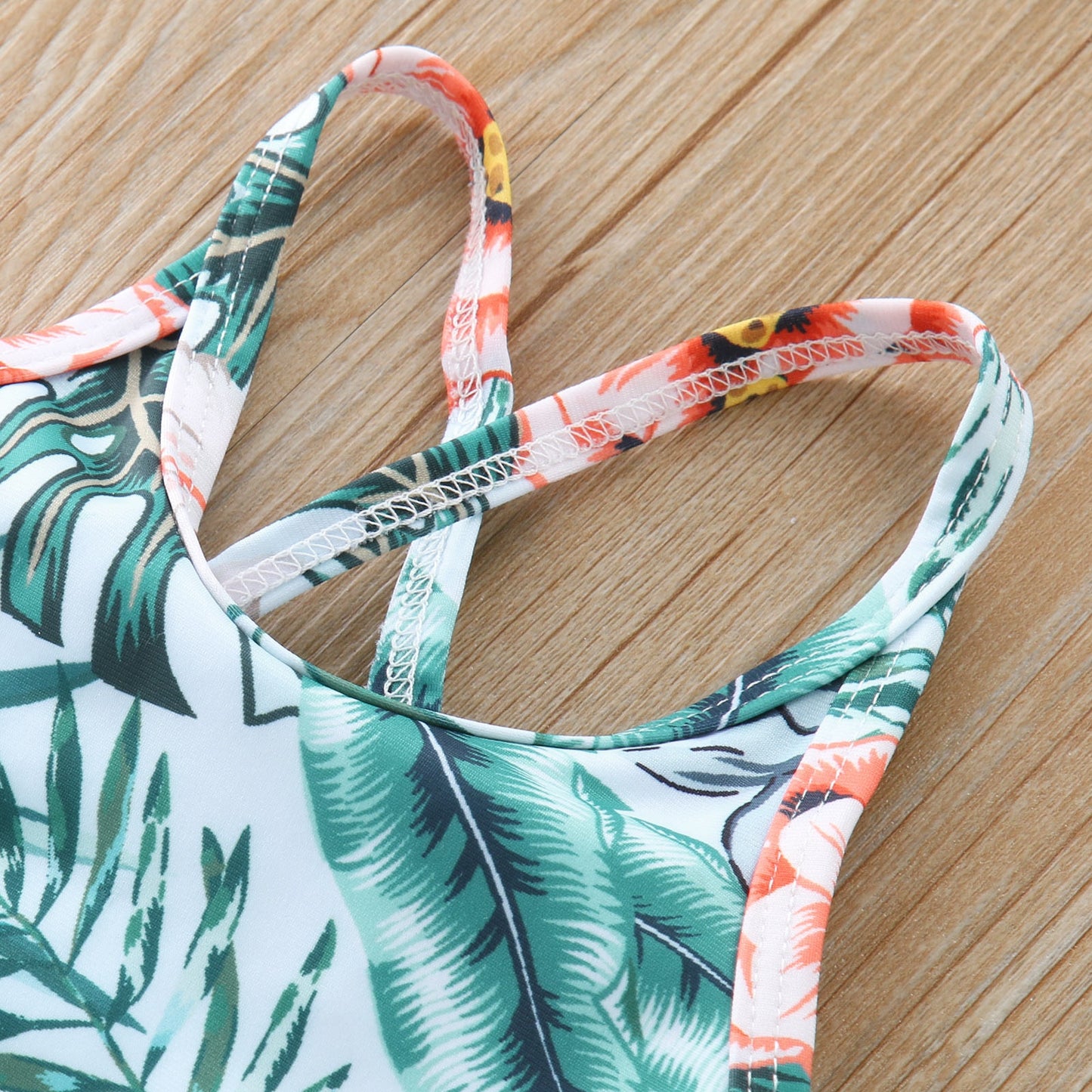 "Tropic Like It's Hot" Floral Leaf Matching Family Swimwear