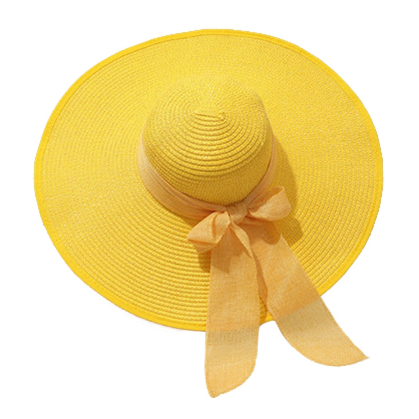 "Vacation Mood: On" Big Brim Sun Hat with Bow