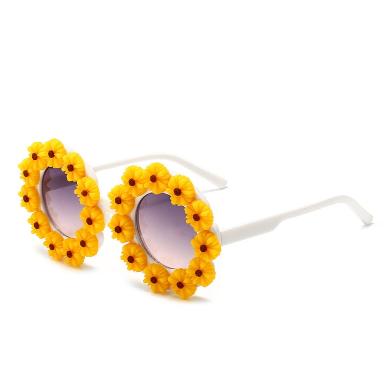 UV Protection Daisy Covered Sunglasses
