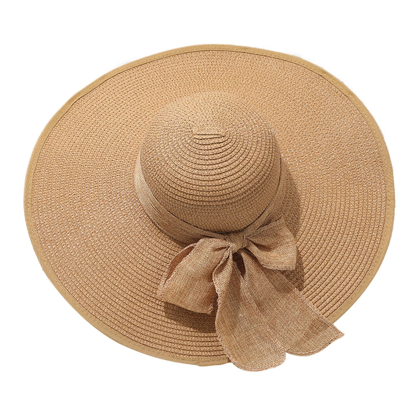 "Vacation Mood: On" Big Brim Sun Hat with Bow