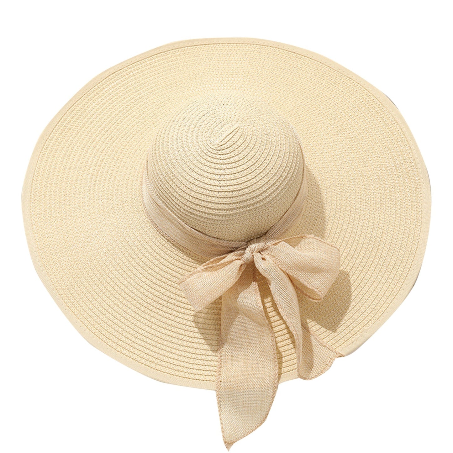 "Vacation Mood: On" Big Brim Sun Hat with Bow