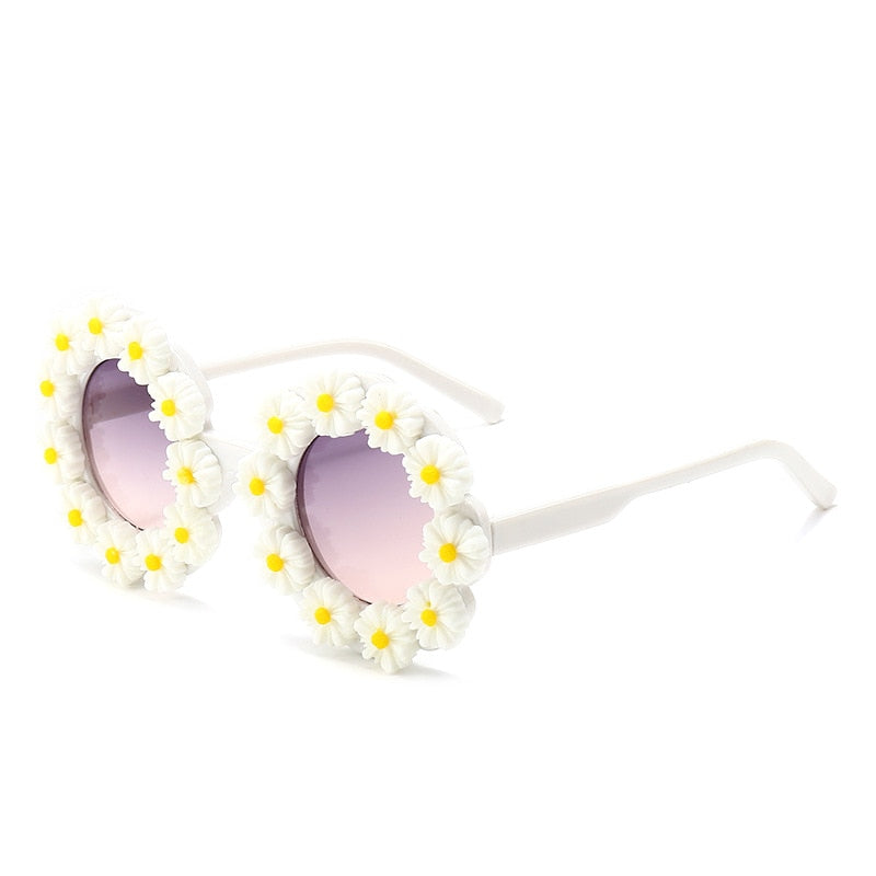 UV Protection Daisy Covered Sunglasses