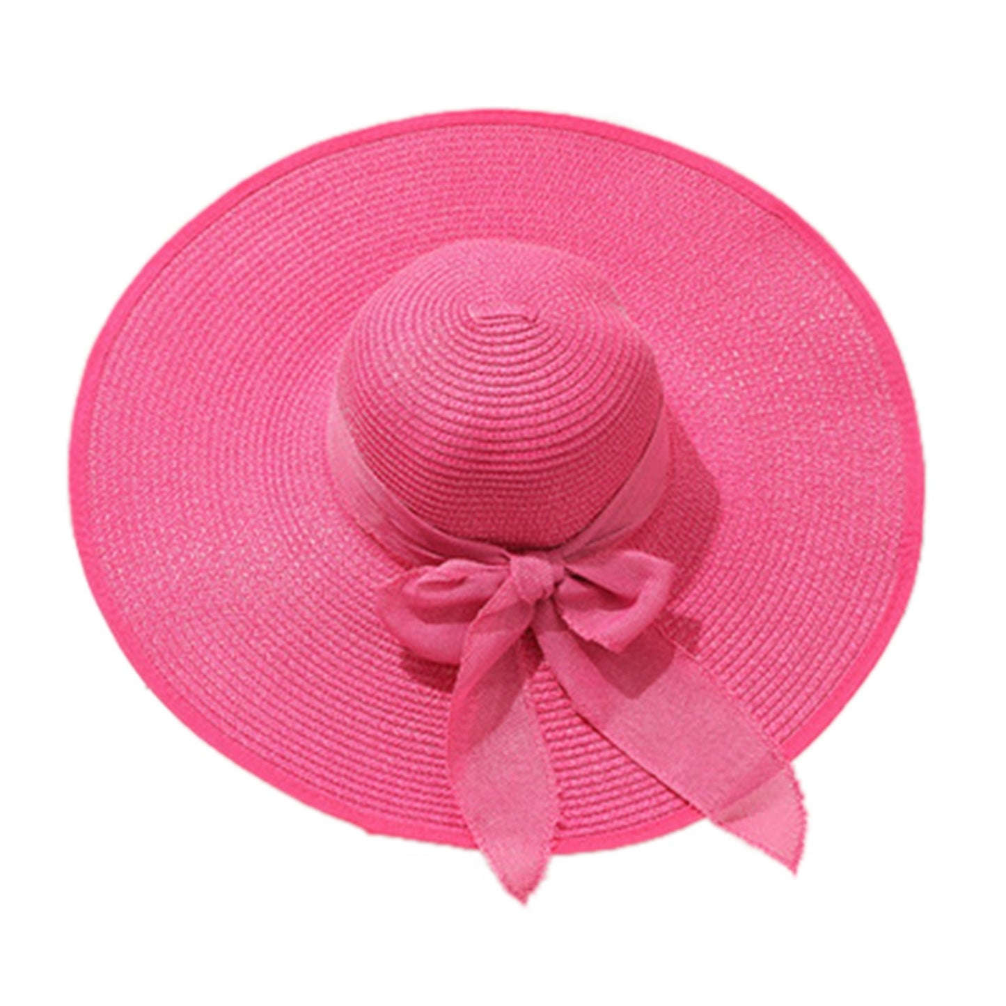 "Vacation Mood: On" Big Brim Sun Hat with Bow