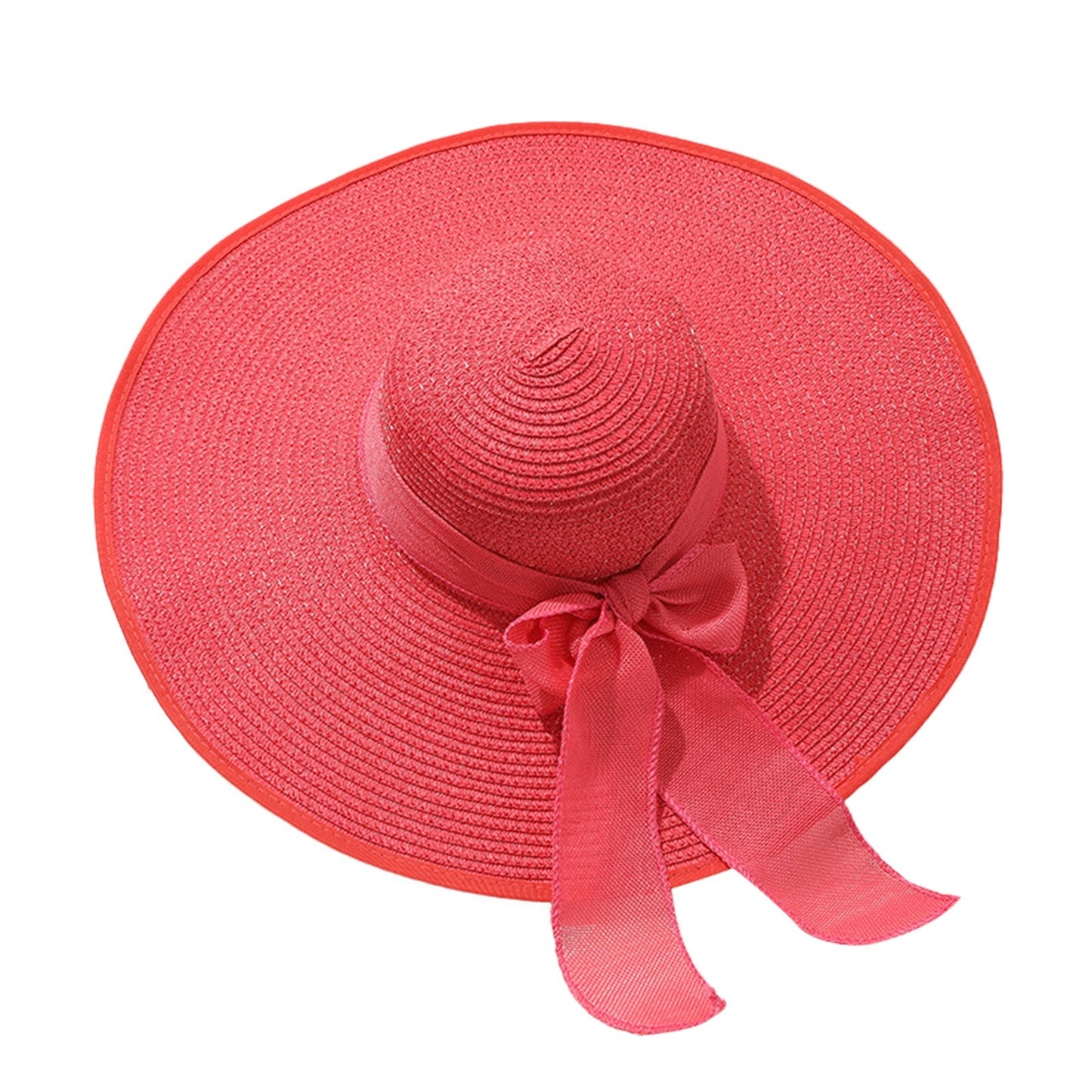 "Vacation Mood: On" Big Brim Sun Hat with Bow