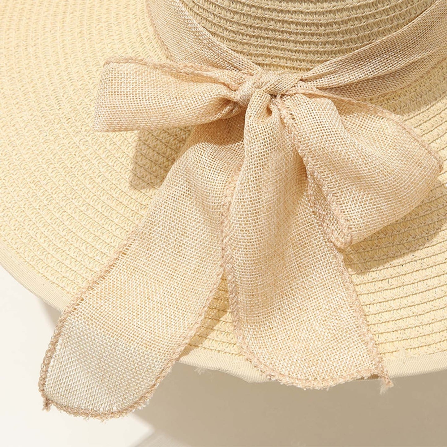 "Vacation Mood: On" Big Brim Sun Hat with Bow