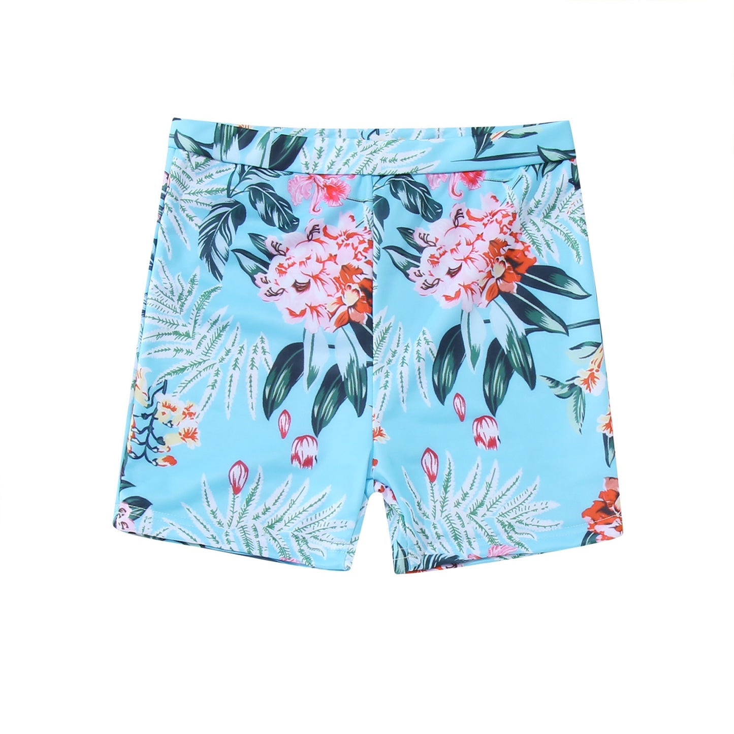 "Sea You Soon" Leaf Floral Print Matching Family Swimwear