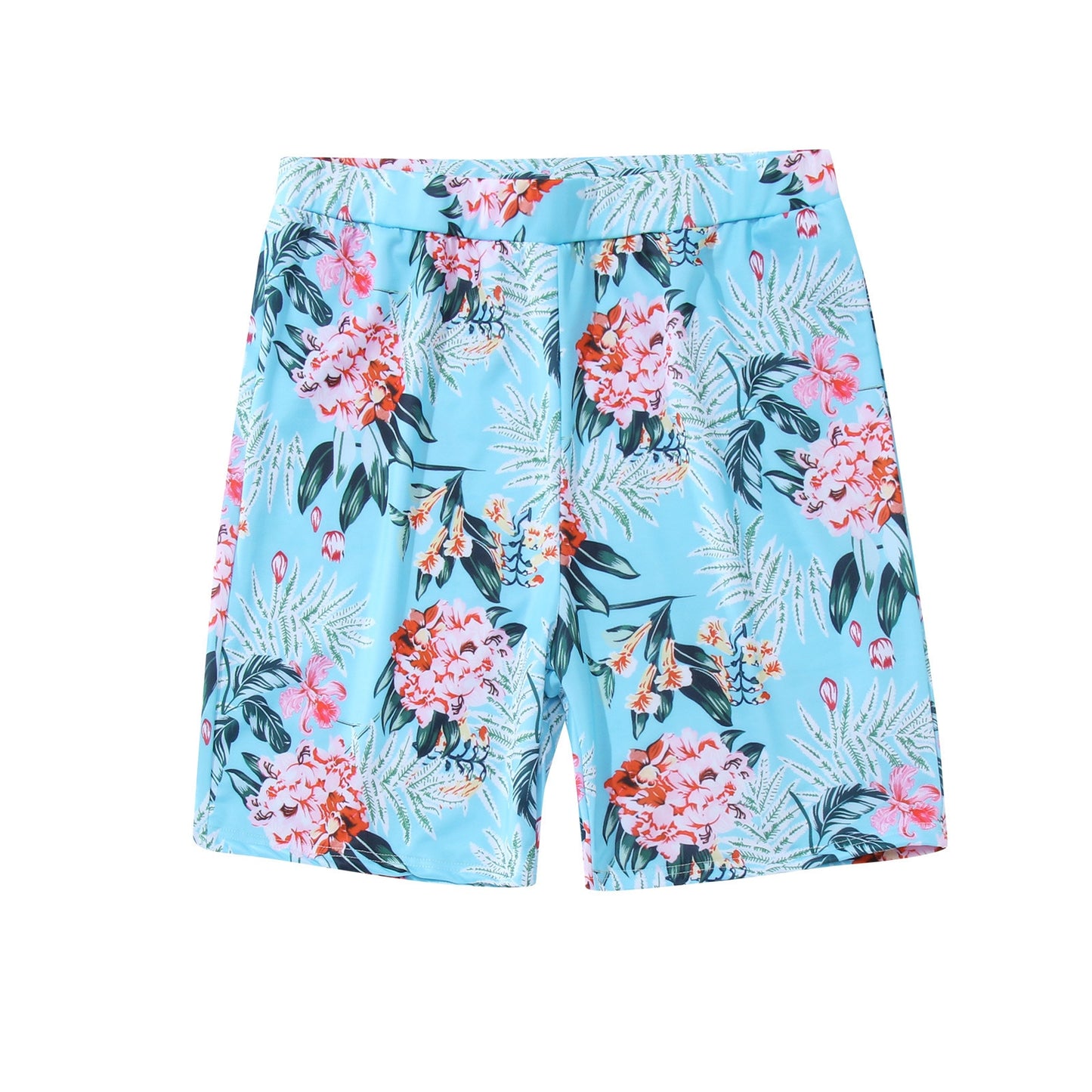 "Sea You Soon" Leaf Floral Print Matching Family Swimwear