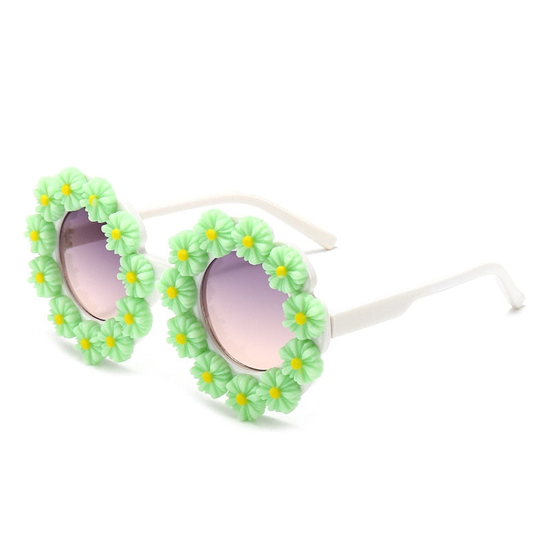 UV Protection Daisy Covered Sunglasses