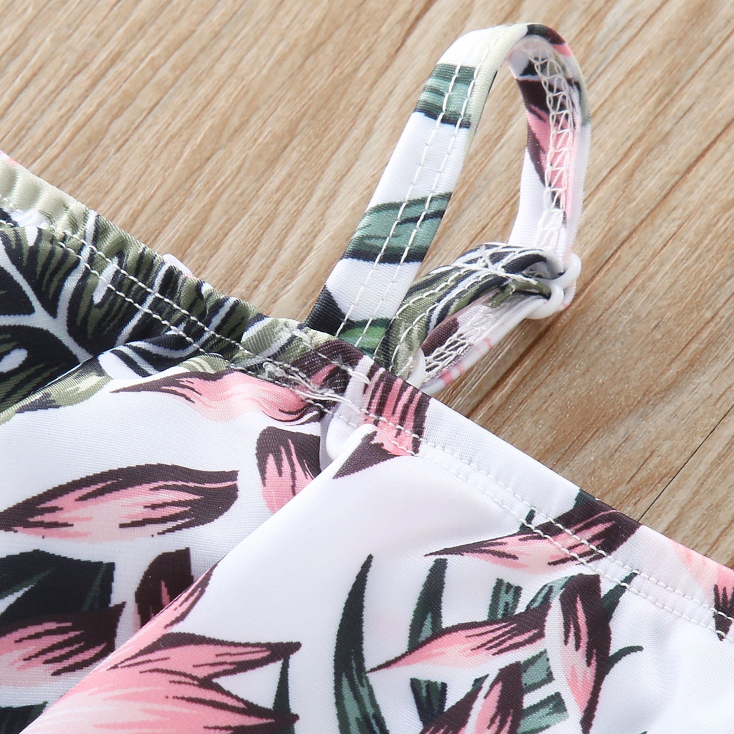 "Seek to Sea More" Leaf Print Matching Family Swimwear