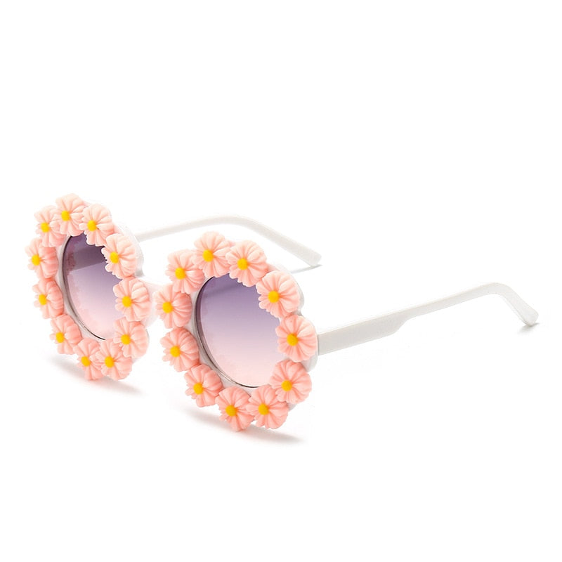 UV Protection Daisy Covered Sunglasses